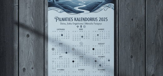 Pilnaties kalendorius 2025: Datos, Įtaka Organizmui ir Mėnulio Paslaptys