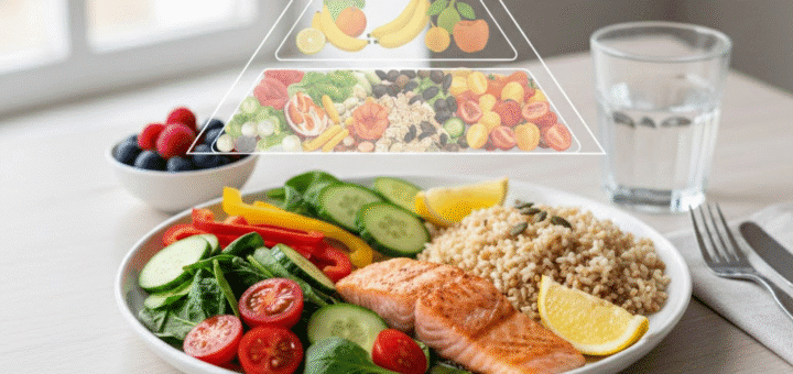 Mitybos piramidė be paslapčių: kaip susidėlioti sveiką lėkštę šiandien