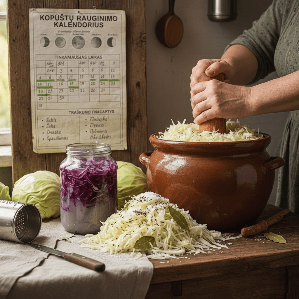 Kopūstų rauginimo kalendorius: tinkamiausias laikas ir traškumo paslaptys