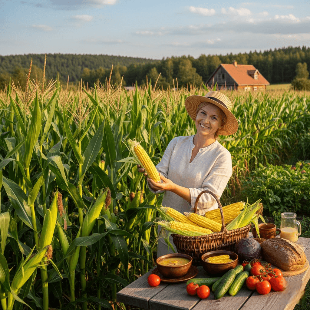Kukurūzai: Geltonasis energijos šaltinis ir jo vieta lietuviškame darže bei virtuvėje