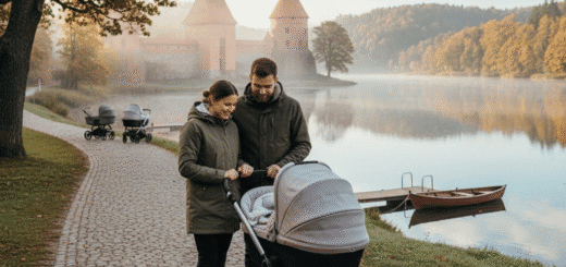 Pirmoji didelė kelionė: Kaip išsirinkti ratus, kurie garantuos komfortą kūdikiui ir ramybę tėvams