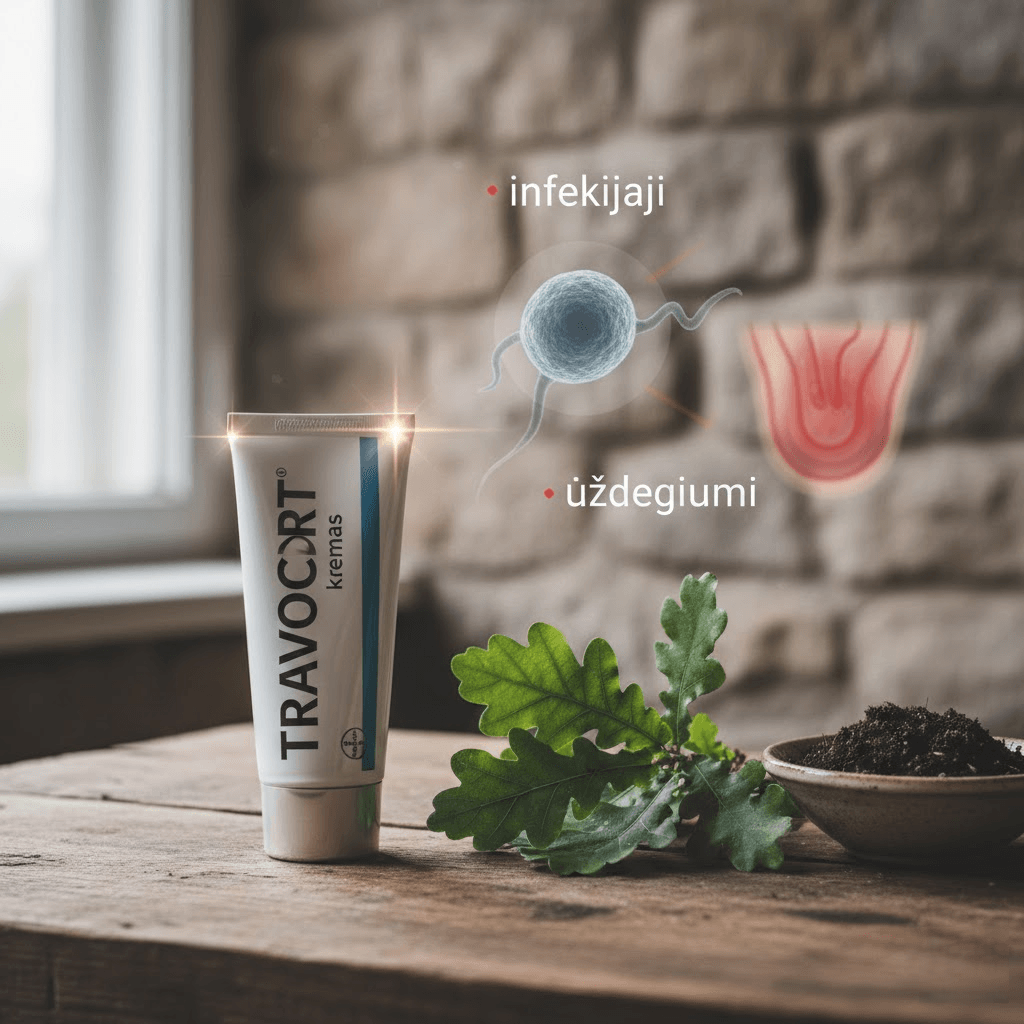 Travocort kremas: Dvigubas smūgis infekcijai ir uždegimui