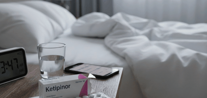 Ketipinor: Realybė už recepto – veikimas, dozavimo paradoksai ir miego spąstai