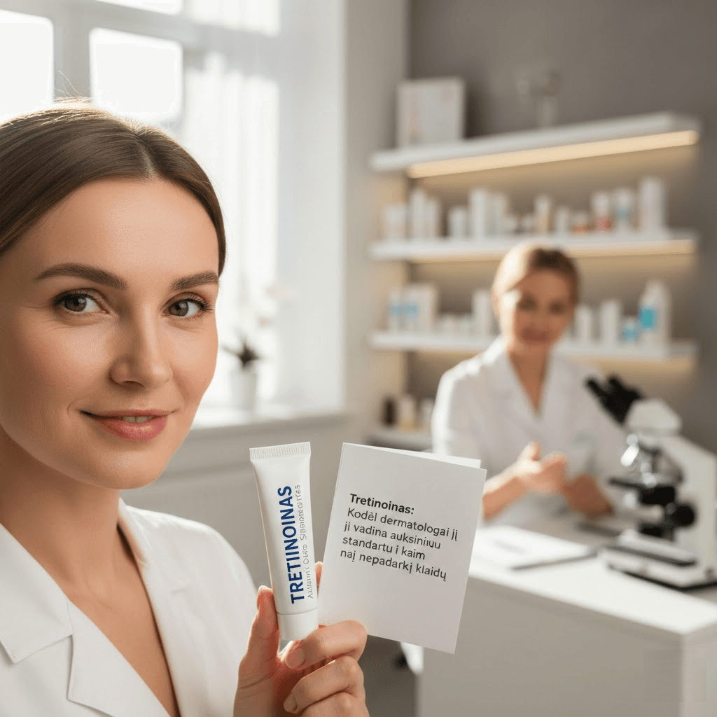 Tretinoinas: Kodėl dermatologai jį vadina auksiniu standartu ir kaip nepadaryti klaidų Tretinoinas: Kodėl dermatologai jį vadina auksiniu standartu ir kaip nepadaryti klaidų