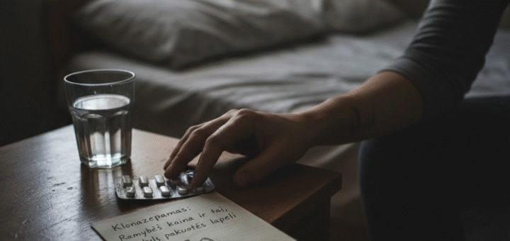 Klonazepamas: Ramybės kaina ir tai, ką nutyli pakuotės lapelis