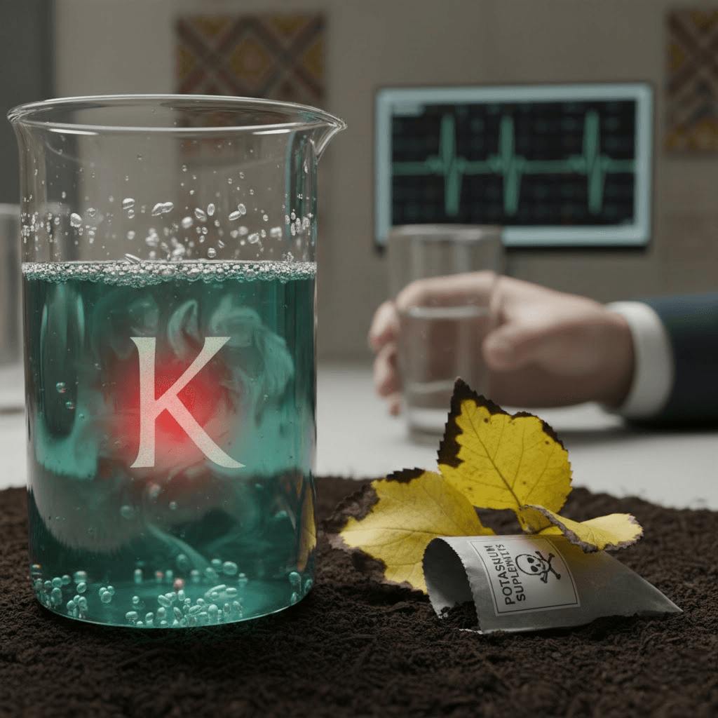 Kai gyvybiškai svarbus mineralas tampa nuodu: atpažinkite kalio pertekliaus signalus Kai gyvybiškai svarbus mineralas tampa nuodu: atpažinkite kalio pertekliaus signalus