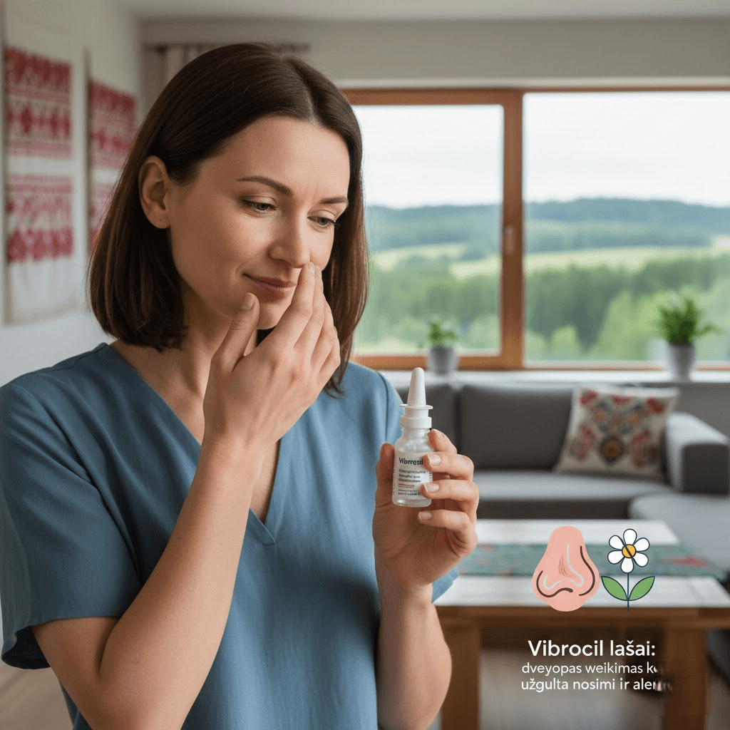 Vibrocil lašai: dvejopas veikimas kovoje su užgulta nosimi ir alergija